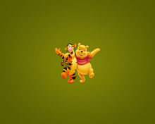 Das Winnie The Pooh And Tiger Wallpaper 220x176