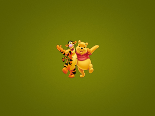 Das Winnie The Pooh And Tiger Wallpaper 320x240