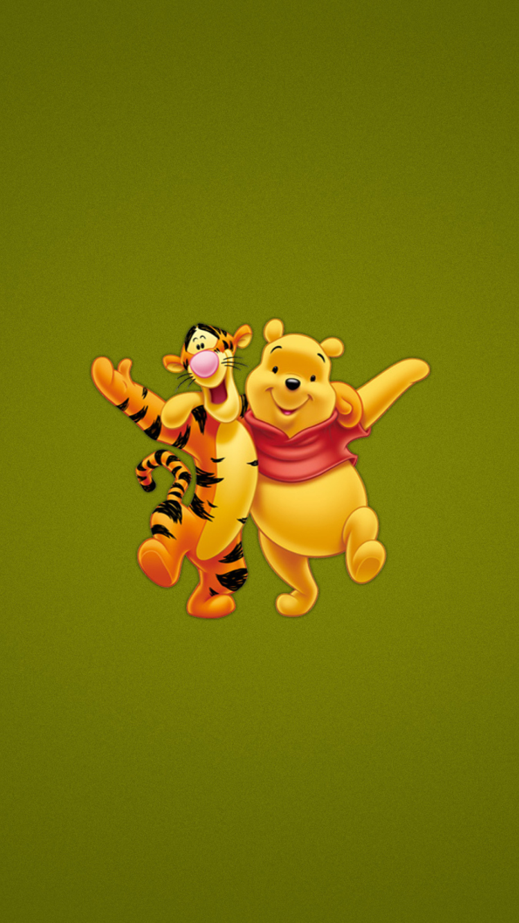 Das Winnie The Pooh And Tiger Wallpaper 750x1334