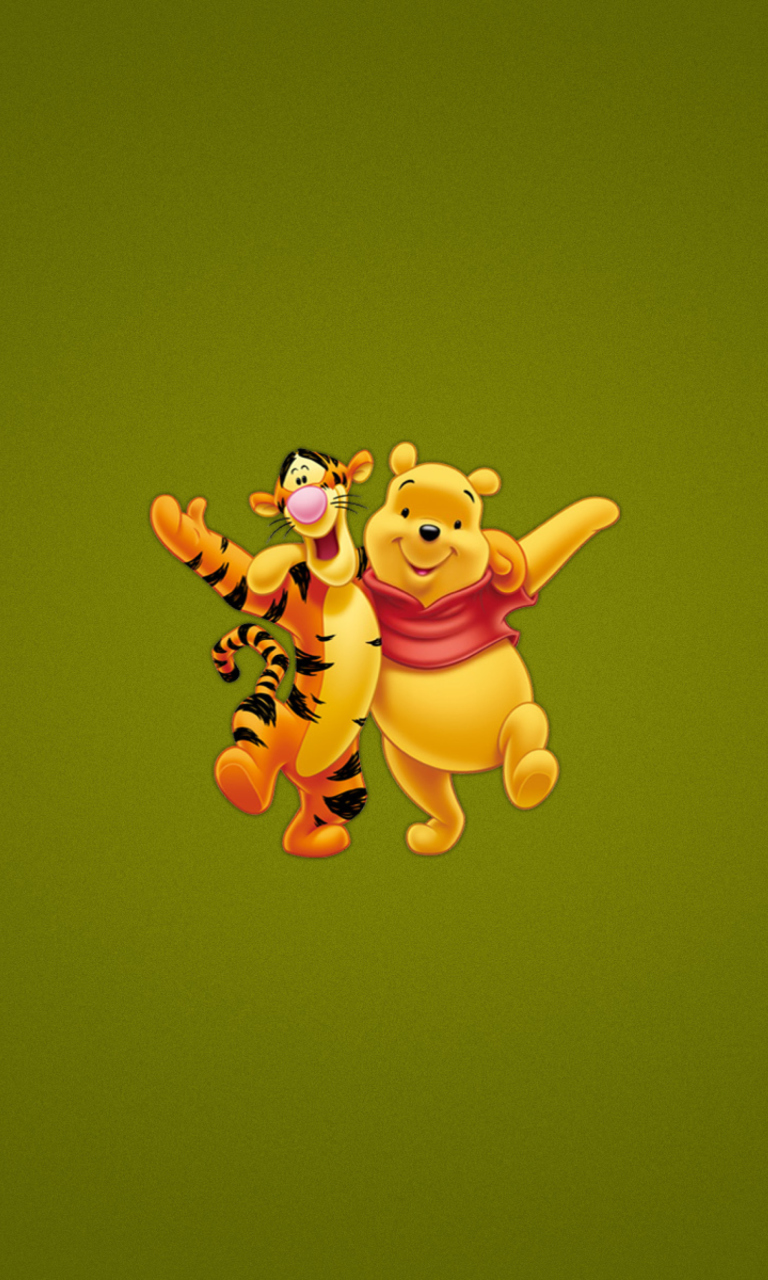 Winnie The Pooh And Tiger wallpaper 768x1280