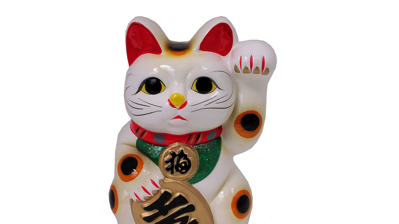 Maneki Neko Lucky Cat wallpaper 1280x720