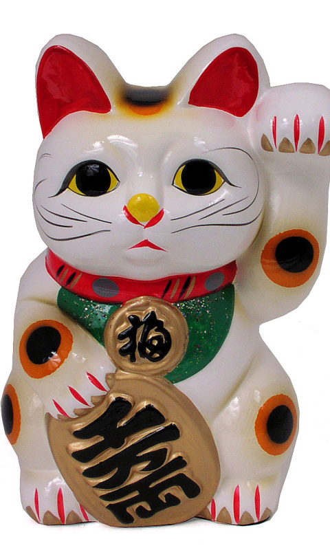 Fondo de pantalla Maneki Neko Lucky Cat 480x800