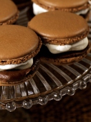 Chocolate And Cream Macarons screenshot #1 132x176