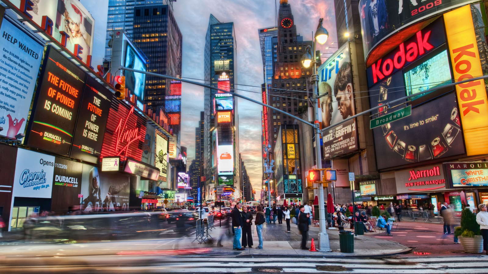 Обои New York City Times Square 1600x900