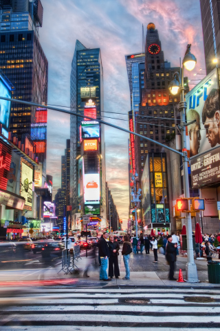 Das New York City Times Square Wallpaper 320x480