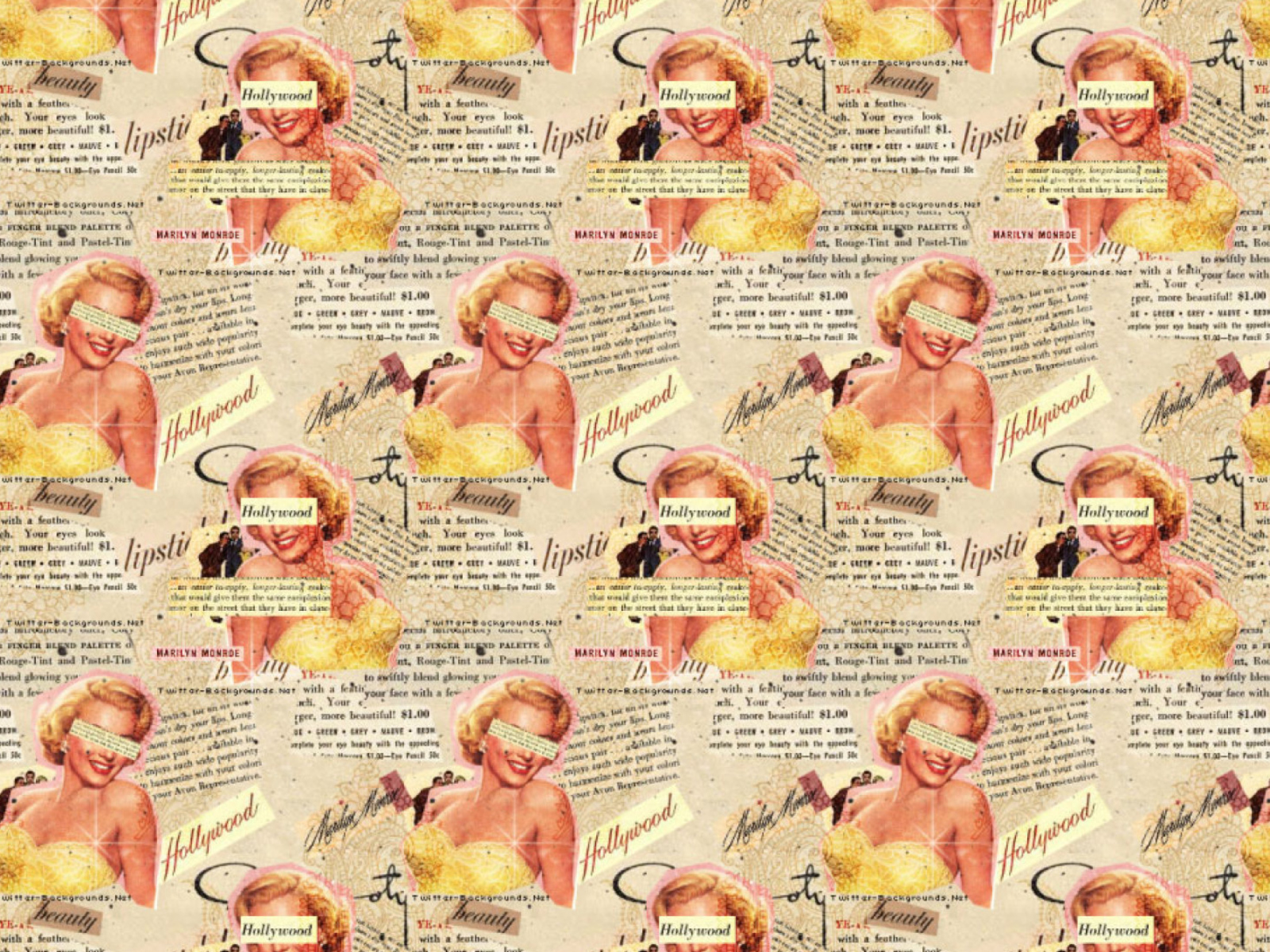 Screenshot №1 pro téma Marilyn Monroe Pattern 1600x1200