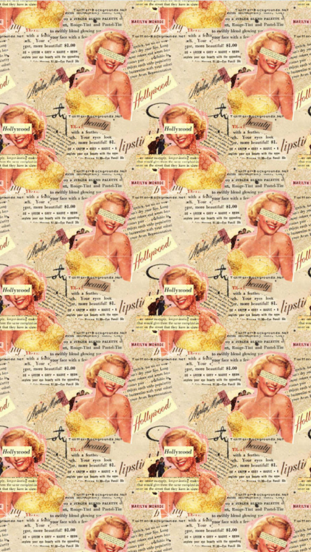 Fondo de pantalla Marilyn Monroe Pattern 640x1136