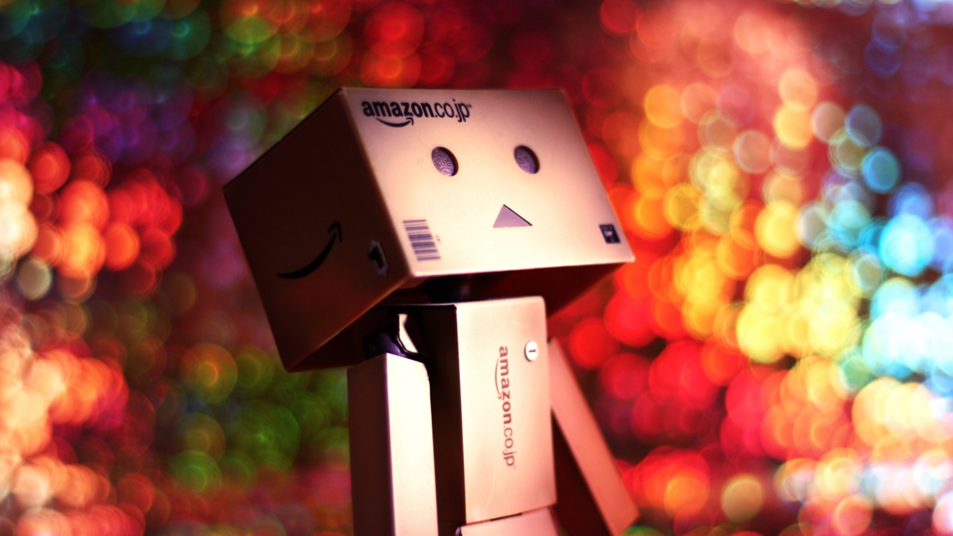 Fondo de pantalla Danbo And Magical Bokeh 1366x768