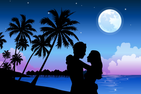 Das Romantic Paradise Wallpaper 480x320