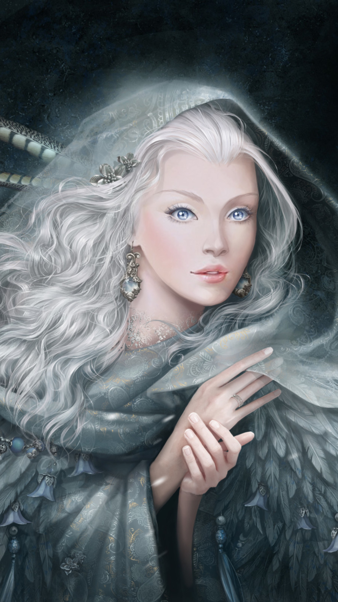 Sfondi White Fantasy Princess 1080x1920