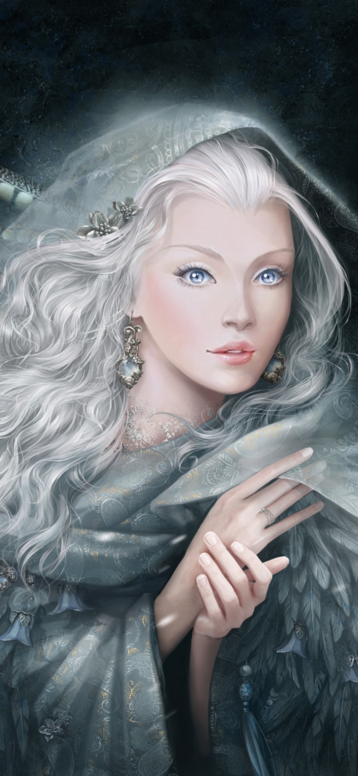 Das White Fantasy Princess Wallpaper 1170x2532