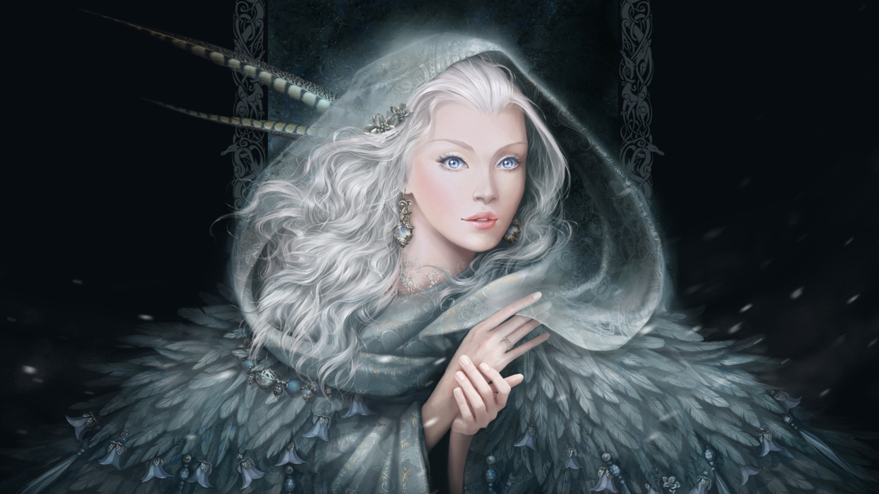 Das White Fantasy Princess Wallpaper 1280x720