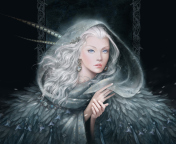 Das White Fantasy Princess Wallpaper 176x144
