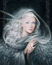 Das White Fantasy Princess Wallpaper 176x220