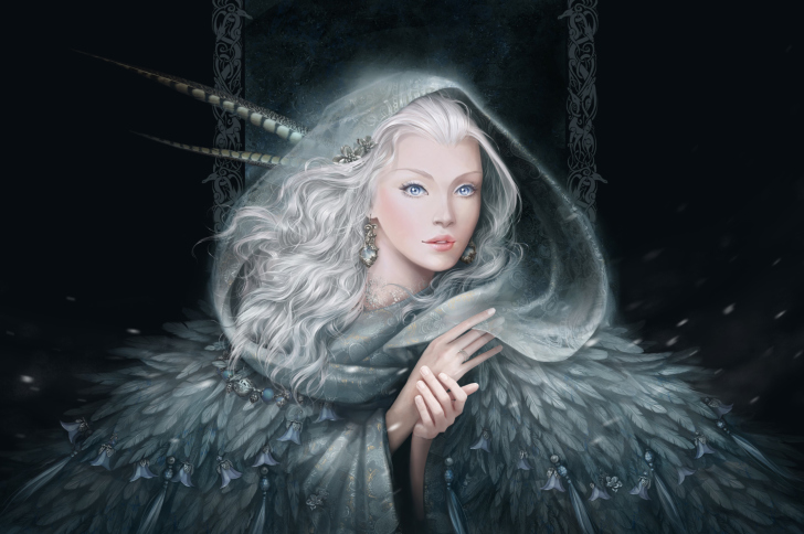 Das White Fantasy Princess Wallpaper