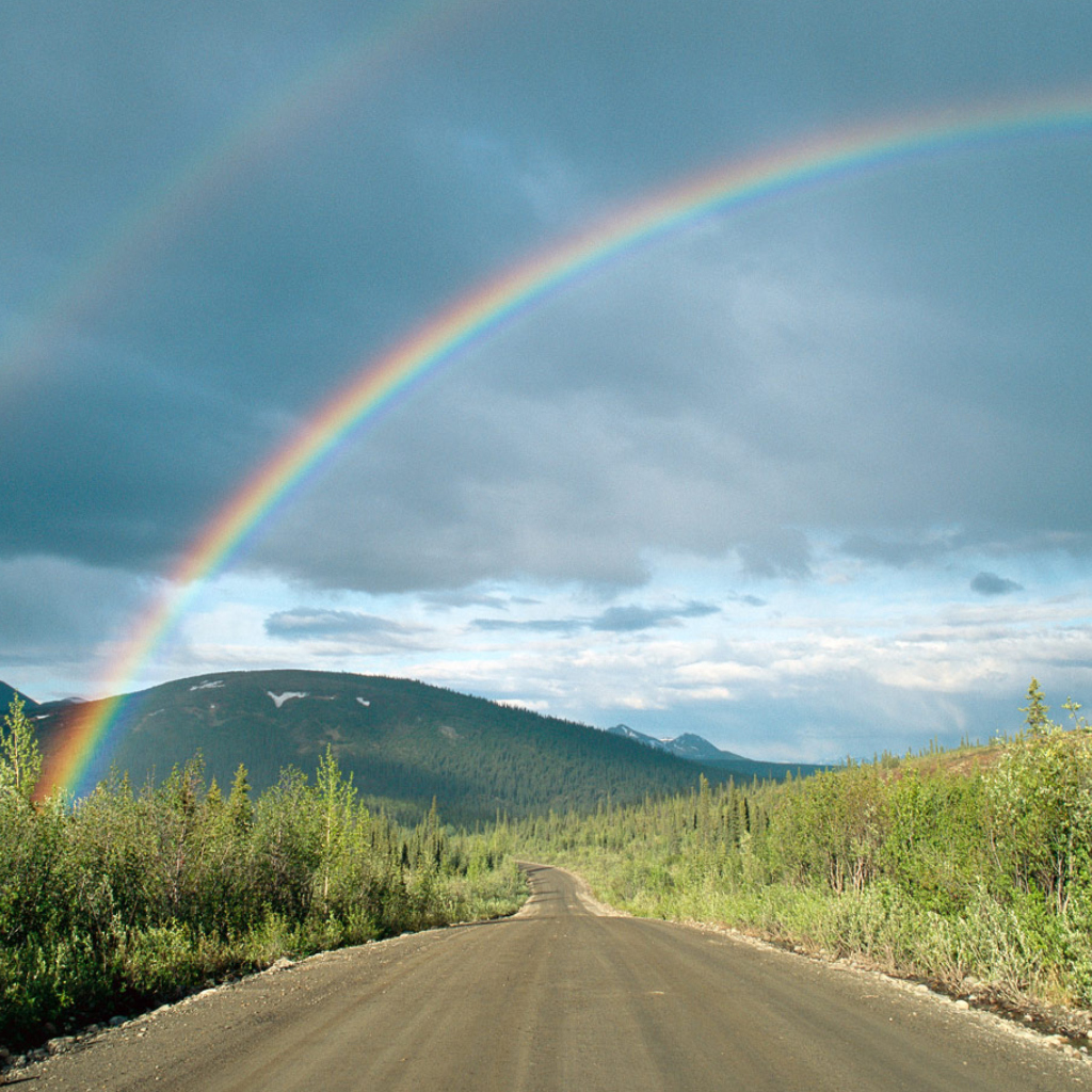 Rainbow In Alaska wallpaper 1024x1024
