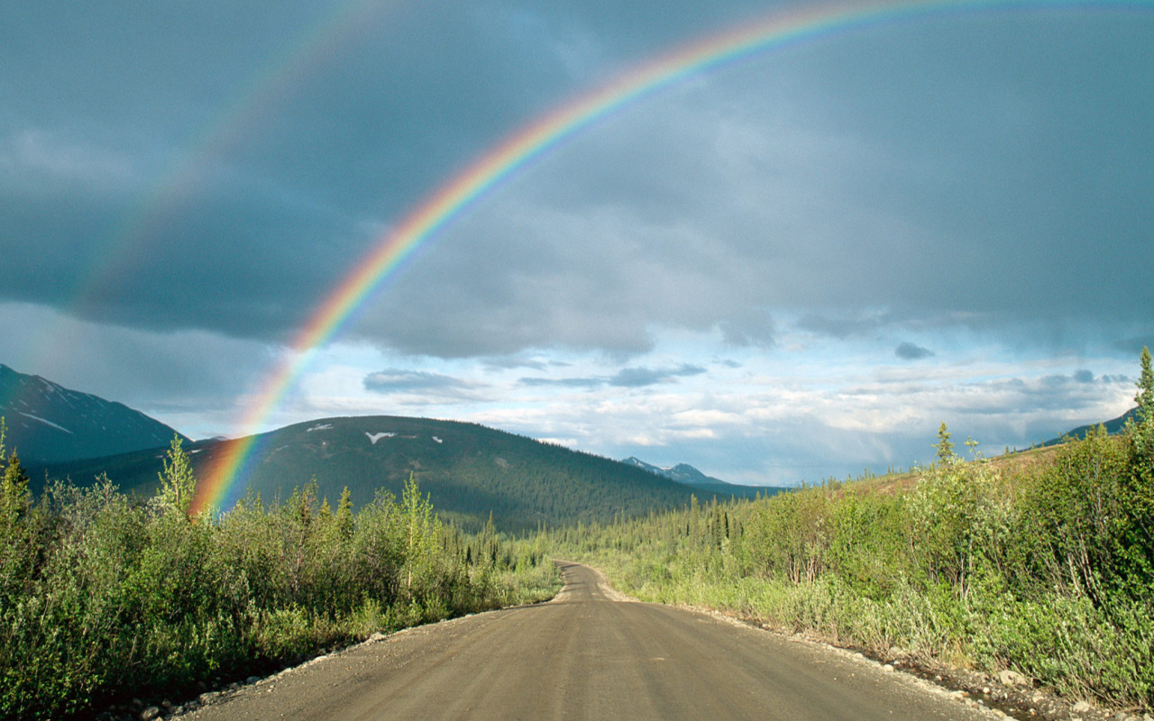 Rainbow In Alaska wallpaper 1280x800