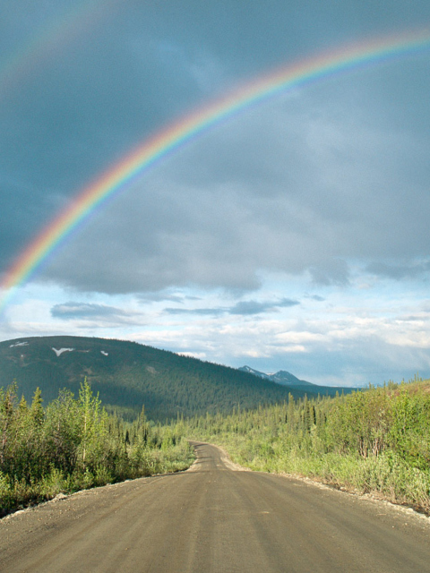 Das Rainbow In Alaska Wallpaper 480x640