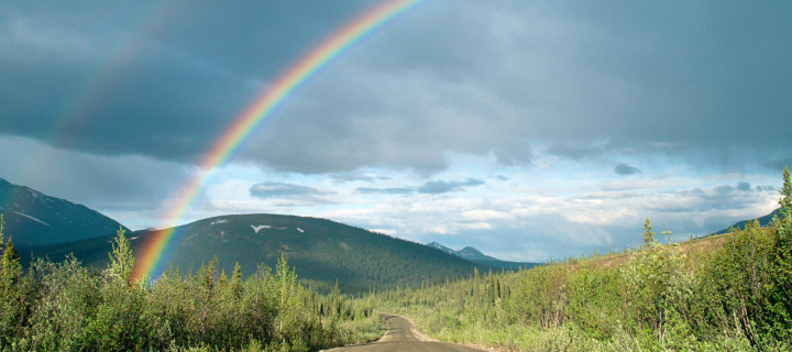 Rainbow In Alaska wallpaper 720x320