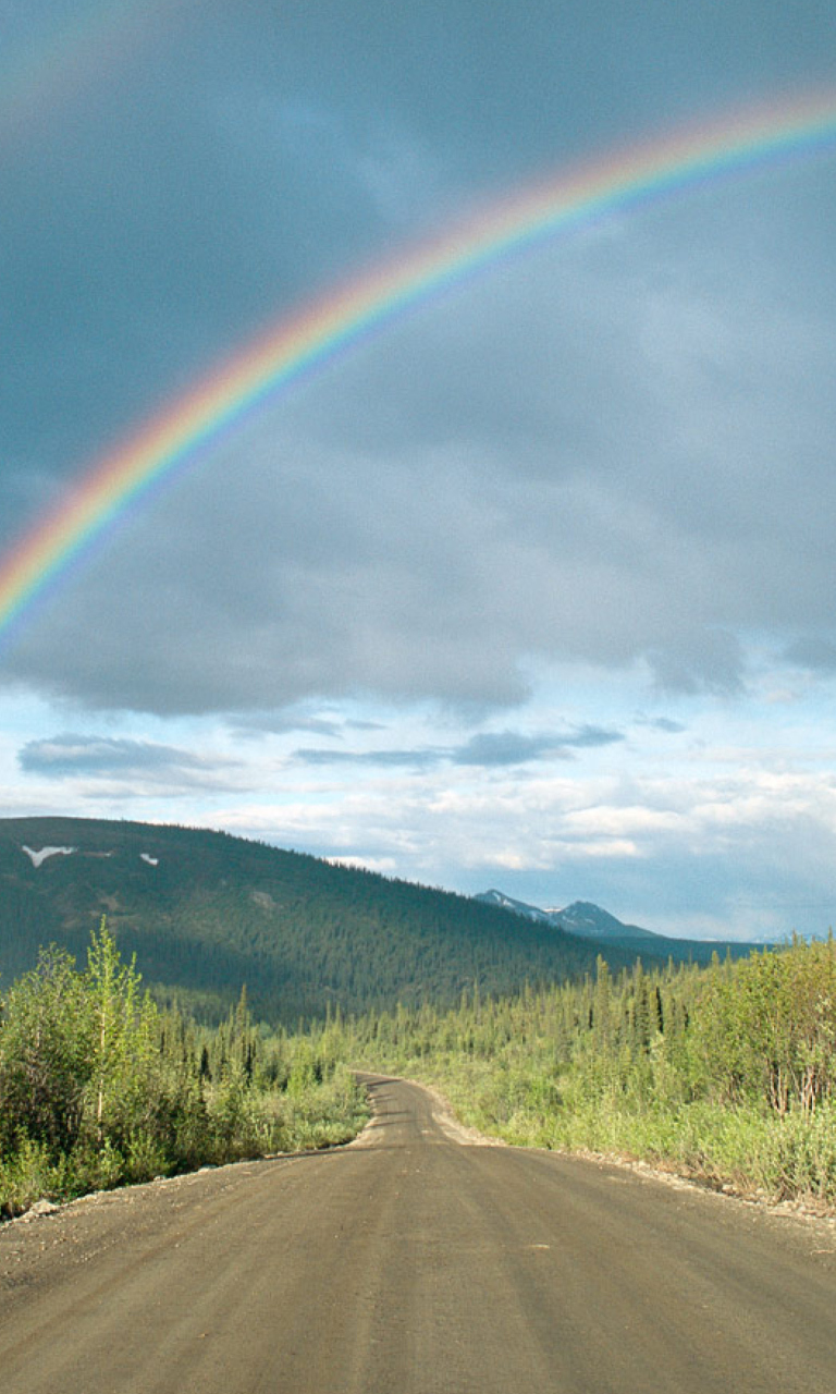 Rainbow In Alaska wallpaper 768x1280