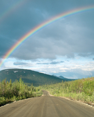 Rainbow In Alaska papel de parede para celular para iPhone 4S