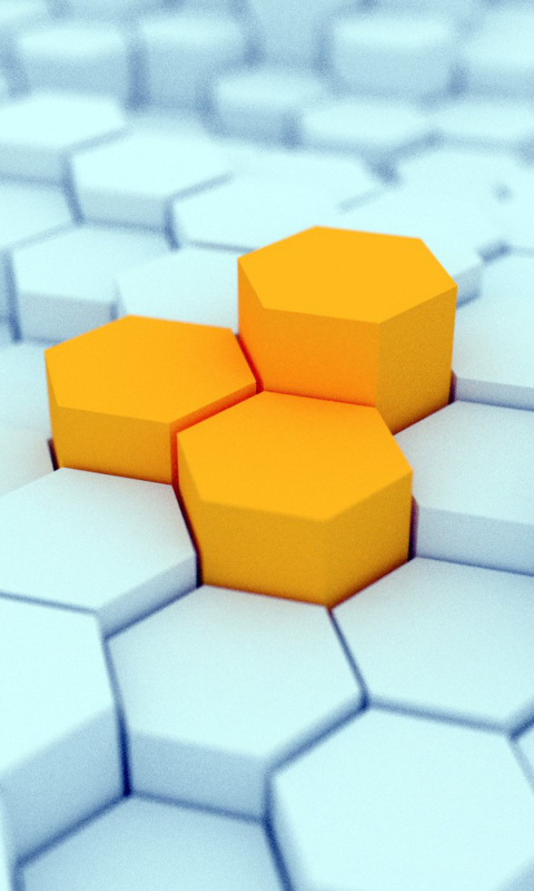 Cubes Cell Structure wallpaper 480x800
