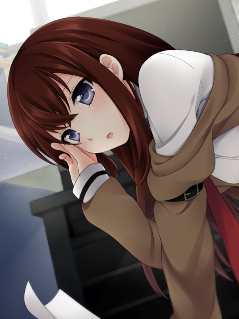 Screenshot №1 pro téma Kurisu Makise, Steins Gate 480x640