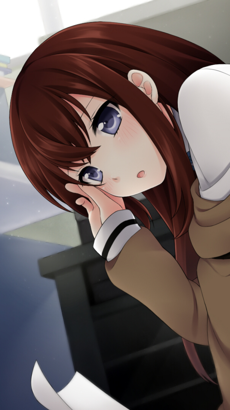 Screenshot №1 pro téma Kurisu Makise, Steins Gate 750x1334