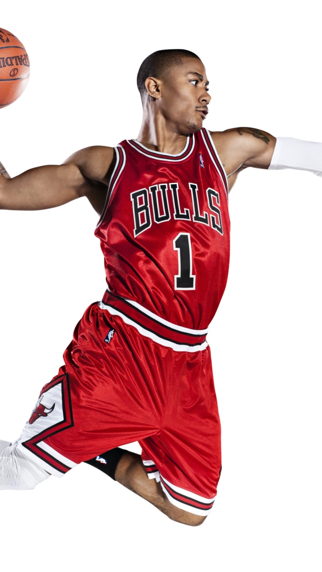 Das Derrick Rose - NBA Star Wallpaper 640x1136