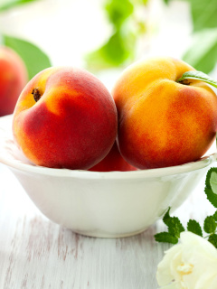 Nectarines and Peaches wallpaper 240x320