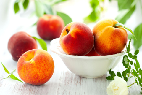 Nectarines and Peaches wallpaper 480x320