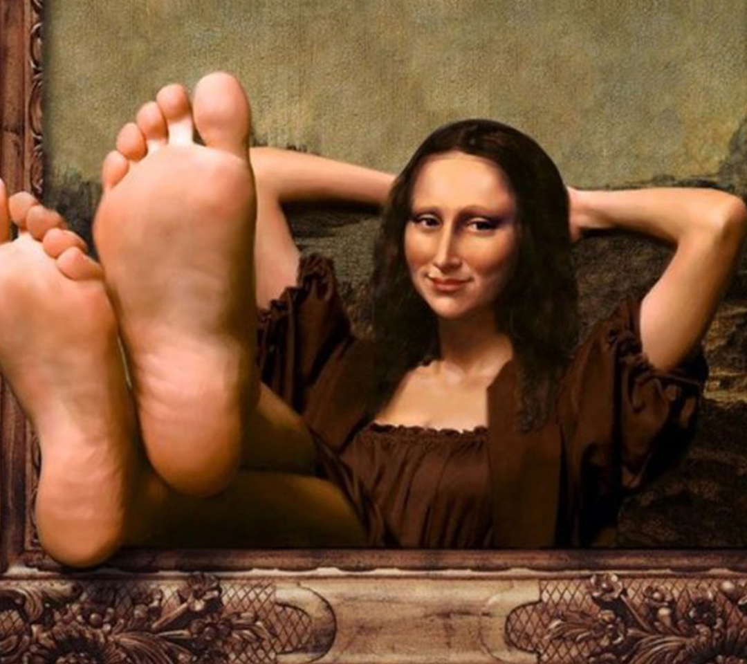 Sfondi Art Parodies - Mona Lisa 1080x960