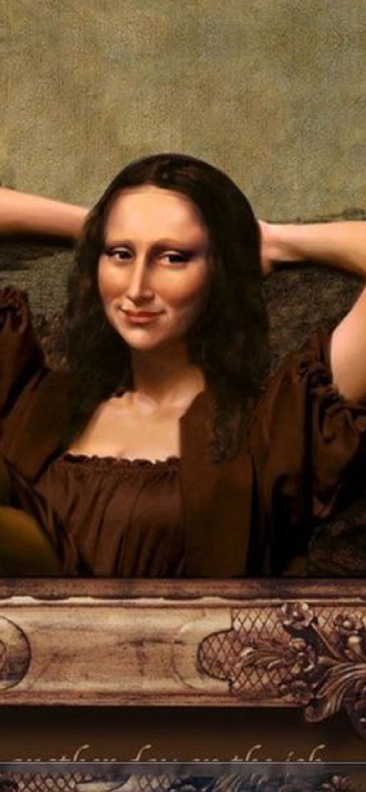 Das Art Parodies - Mona Lisa Wallpaper 1170x2532