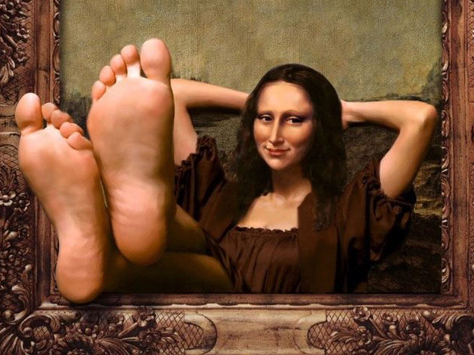 Обои Art Parodies - Mona Lisa 1600x1200