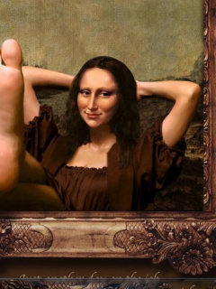 Art Parodies - Mona Lisa wallpaper 240x320