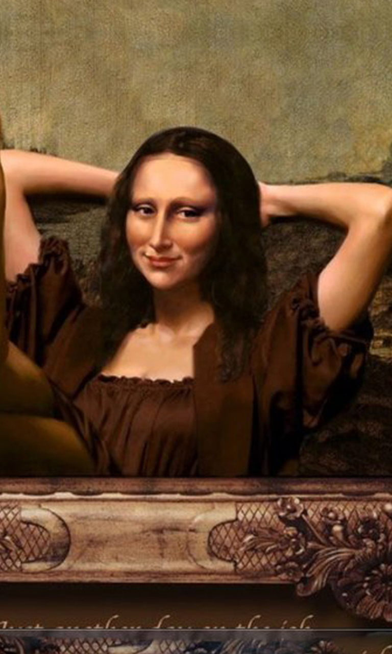Das Art Parodies - Mona Lisa Wallpaper 768x1280