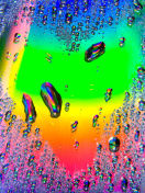 Fondo de pantalla Heart of Water Drops 132x176