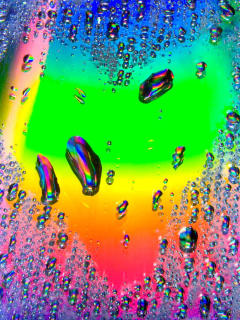 Das Heart of Water Drops Wallpaper 240x320