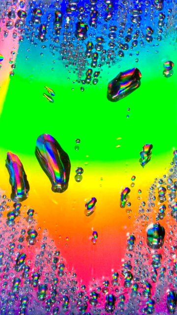 Das Heart of Water Drops Wallpaper 360x640
