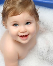 Cute Baby Taking Bath wallpaper 176x220