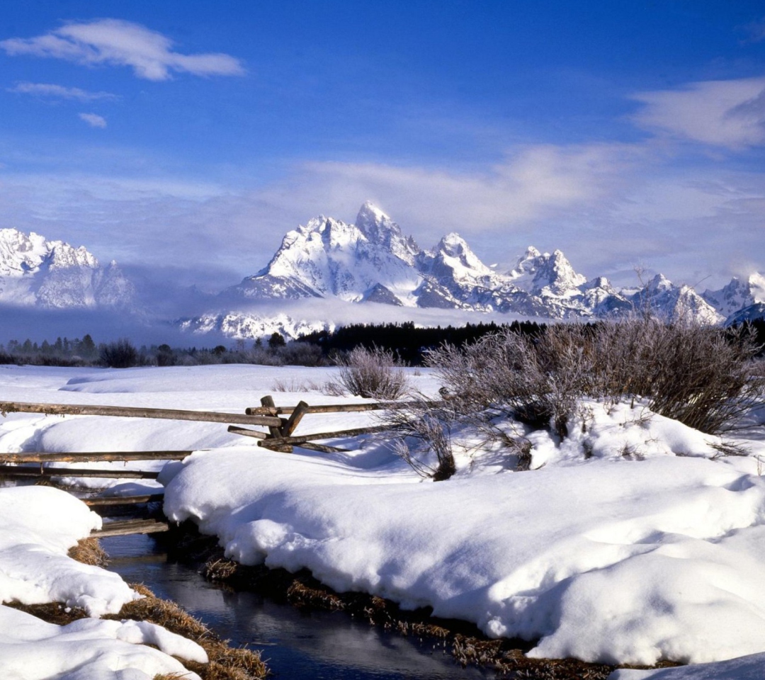 Grand Tetons in Winter, Wyoming screenshot #1 1080x960