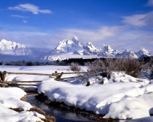Sfondi Grand Tetons in Winter, Wyoming 220x176