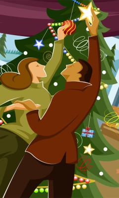 Das Christmas Means Family Wallpaper 240x400
