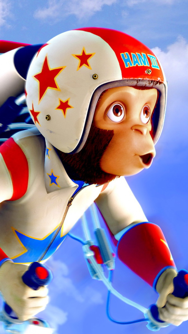 Fondo de pantalla Space chimps 640x1136