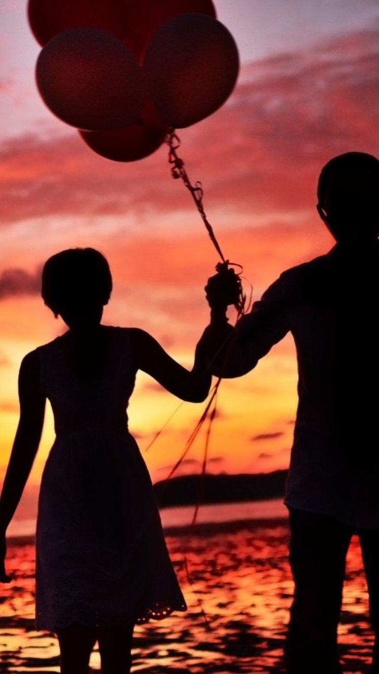 Romantic Silhouettes wallpaper 750x1334