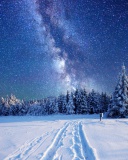 Sfondi Milky Way on Winter Sky 128x160