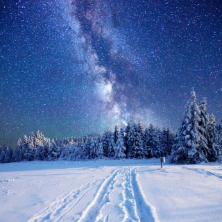 Milky Way on Winter Sky sfondi gratuiti per iPad mini
