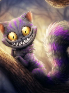 Fondo de pantalla Cheshire Cat 240x320