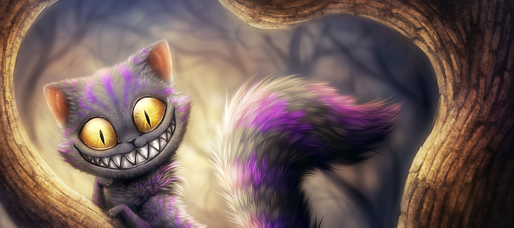 Sfondi Cheshire Cat 720x320