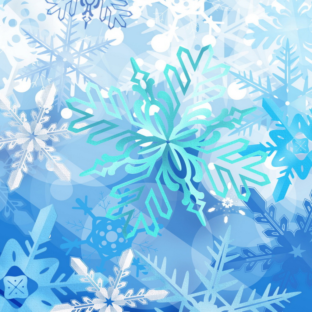 Fondo de pantalla Christmas Snowflakes 1024x1024